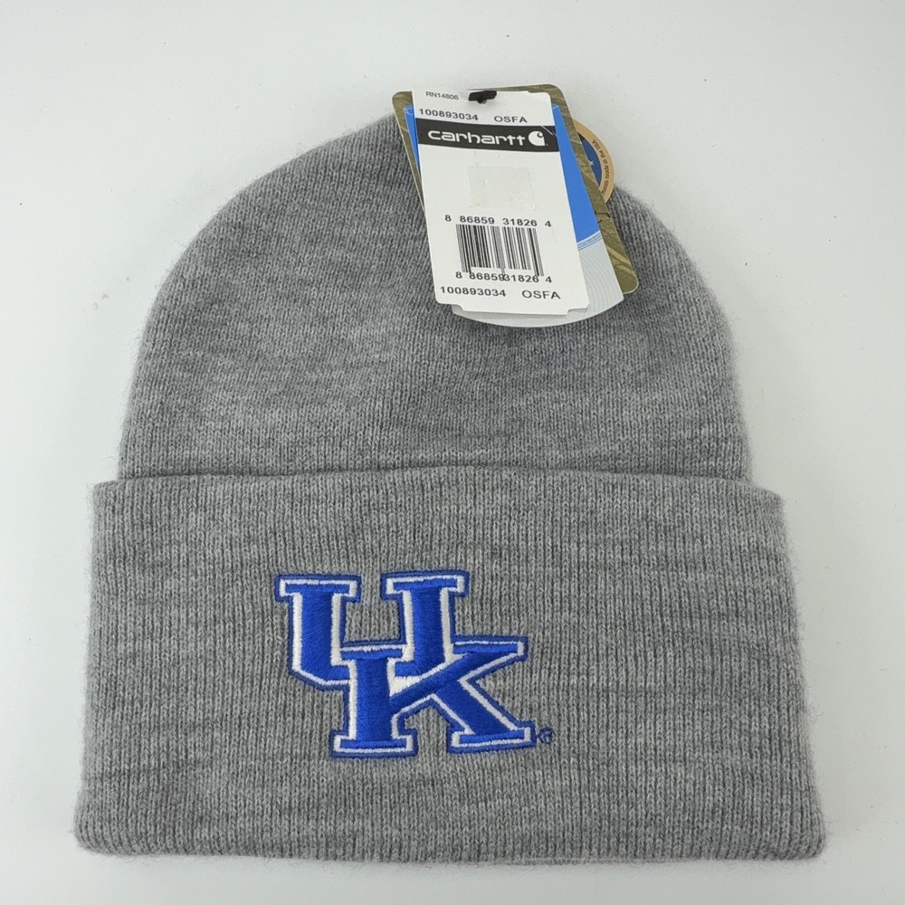 Carhartt Kentucky Wildcats UK College Series Beanie Grey 2010s USA NWT NOS OSFA